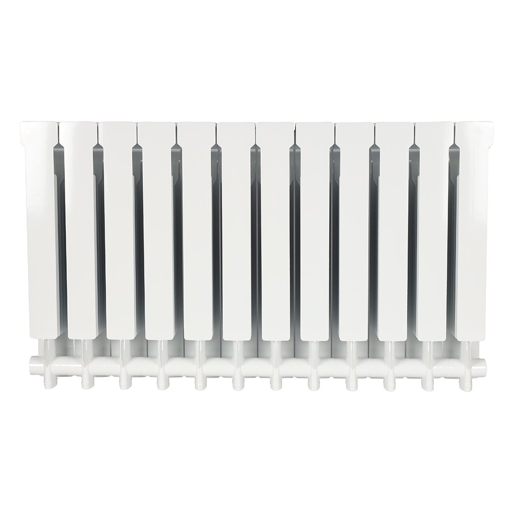 Радиатор алюминиевый STOUT VEGA 500 12 секций боковое подключение (белый RAL 9016), SRA-1310-050012