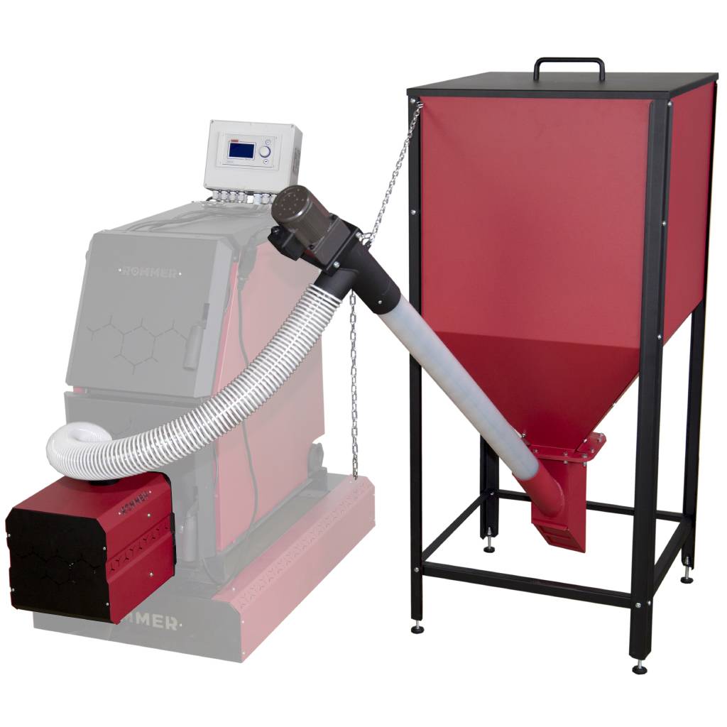 Горелка пеллетная приставная Rommer - 25 (горелка+ПУ+механизм+бункер200), RSB-1110-045987