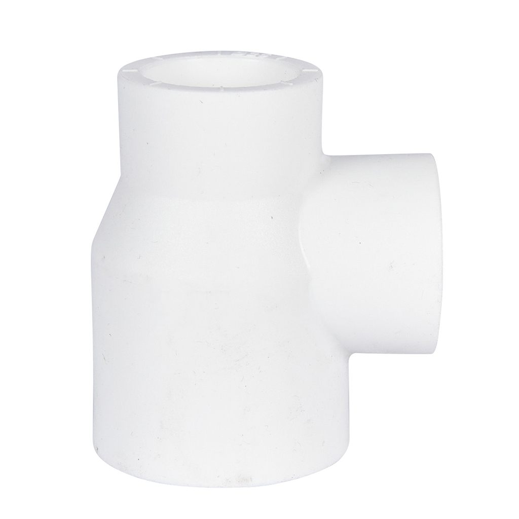 Тройник переходной Политэк 32х25х25 для полипропиленовых труб под сварку (цвет белый), 9300322525