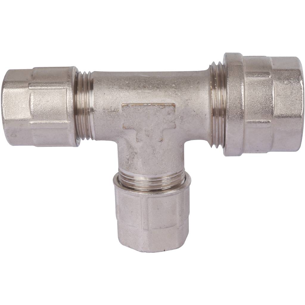 Тройник переходной Prandelli Multyrama (26.3х20.2х20.2) для металлопластиковых труб винтовой, 103.33.64.4