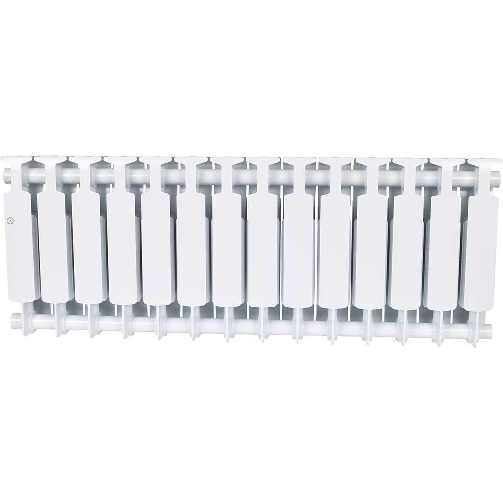 Радиатор биметаллический RIFAR MONOLIT 350 14 секций боковое подключение (белый RAL 9016), 3RM35-14