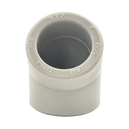 Угольник PPR  32х45, PN25 серый, РТП