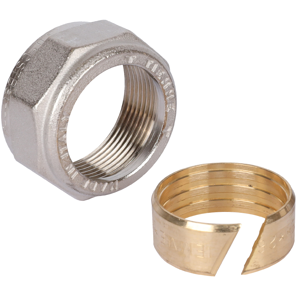 Угольник TIEMME с внутренней резьбой (26х3.0х1) для металлопластиковых труб винтовой, 1600052