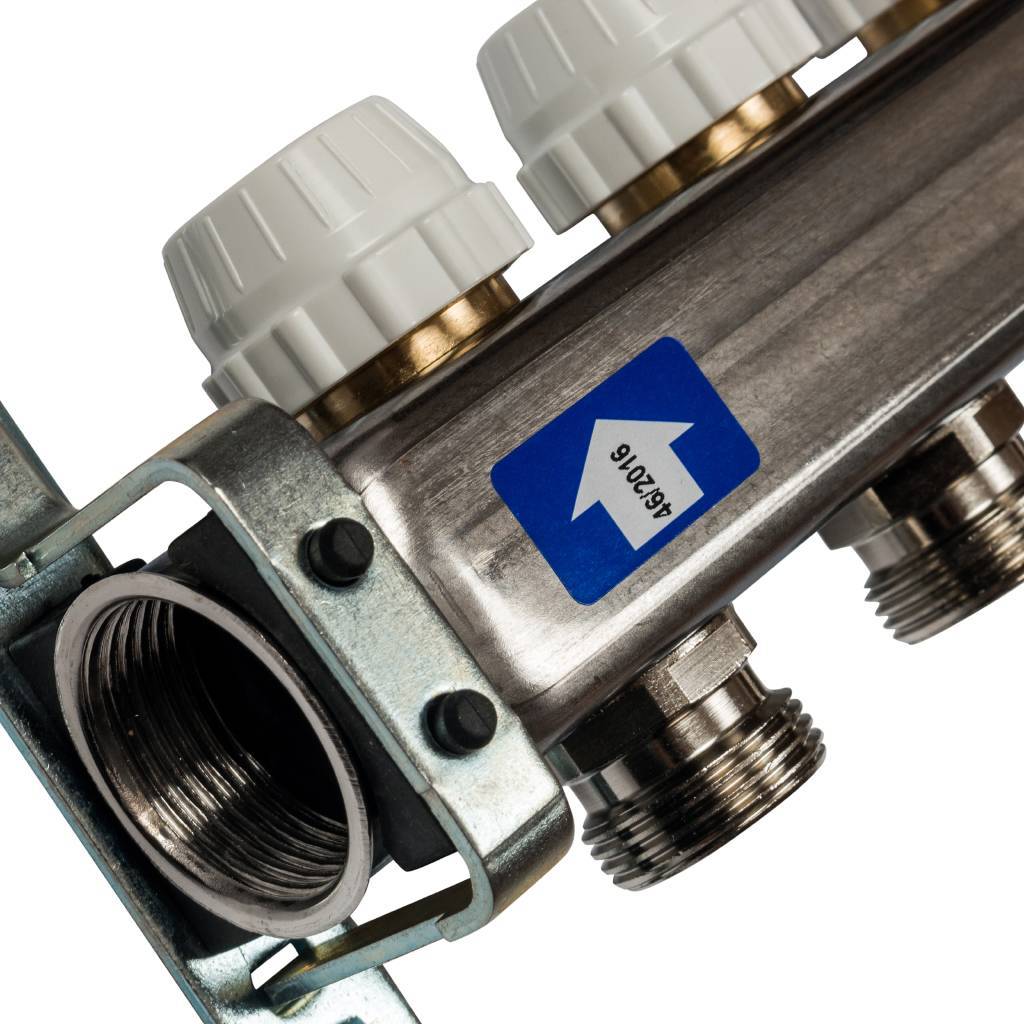 Коллектор из нержавеющей стали без расходомеров STOUT 6 выходов