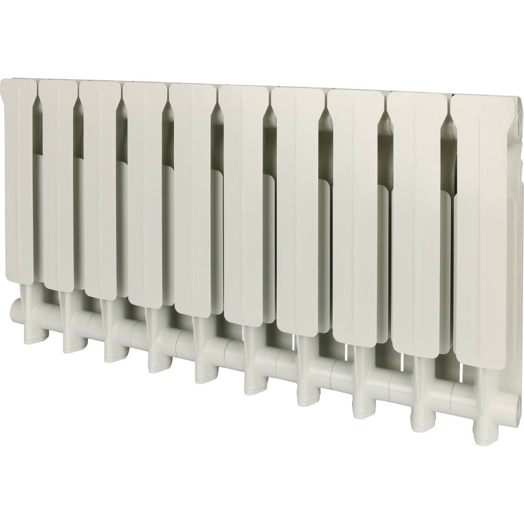 Радиатор алюминиевый Global ISEO 350 10 секций боковое подключение (белый RAL 9010), IS035010