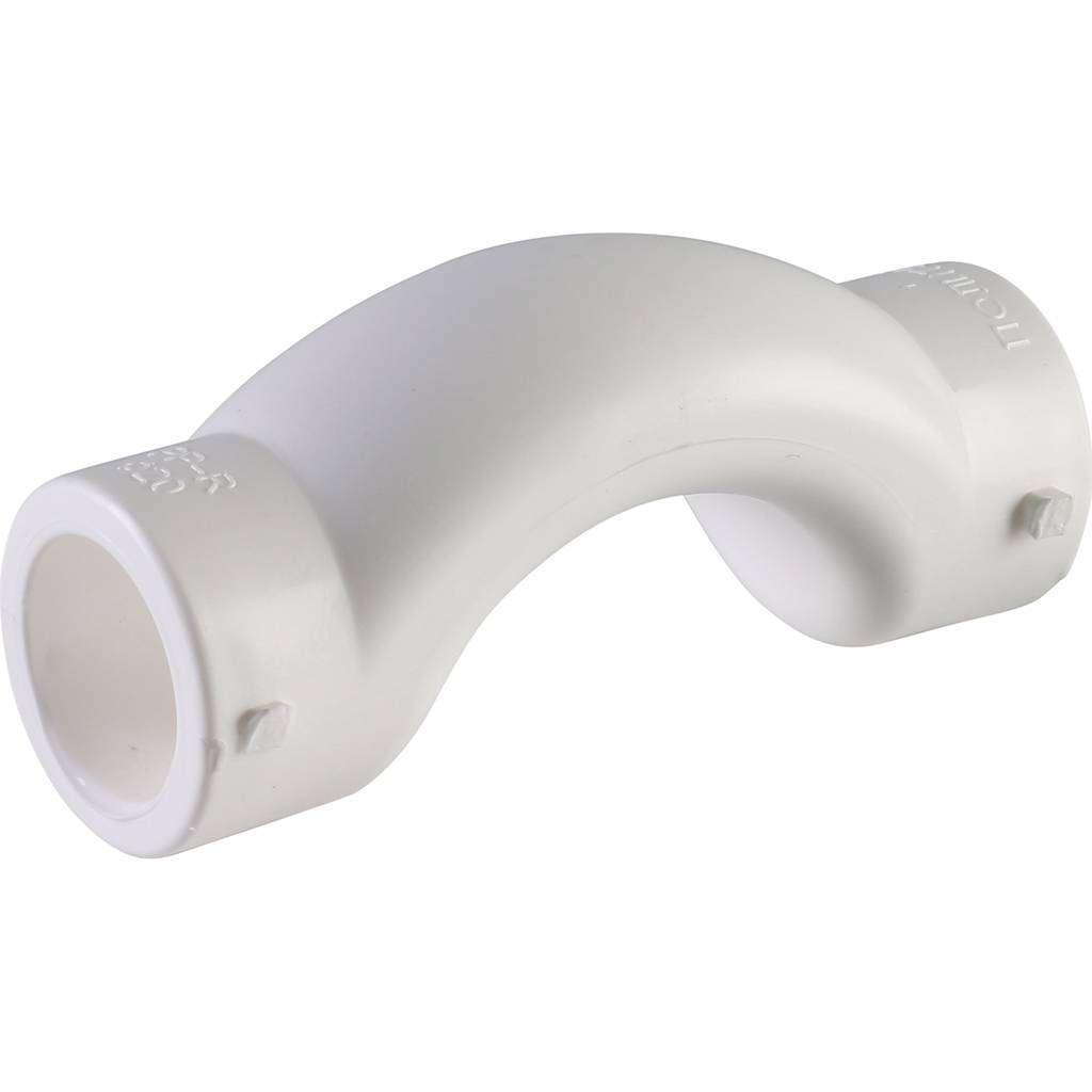 Обводное колено Политэк d=20 для полипропиленовых труб под сварку (цвет белый), 9000010020