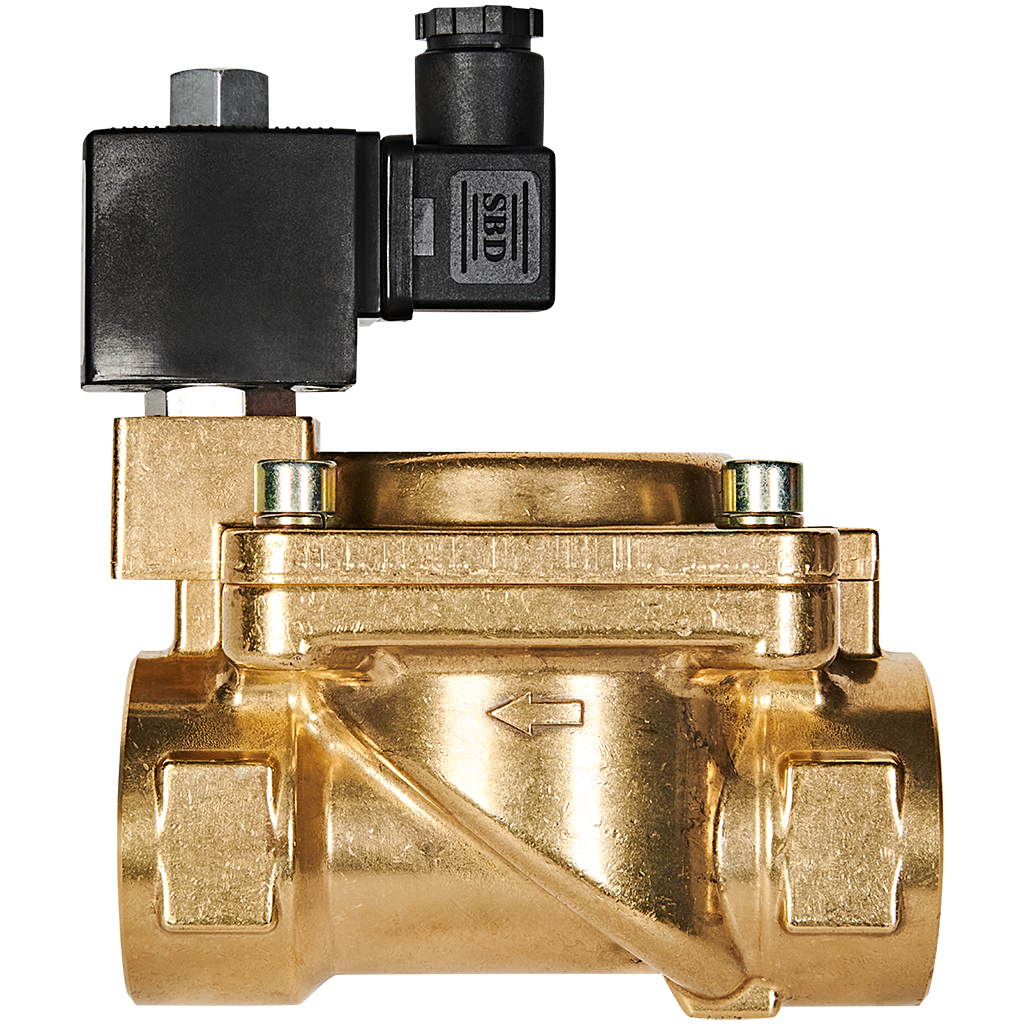 Клапан соленоидный (электромагнитный) STOUT непрямого (пилотного) действия НО 24В G1 1/2 SSV-0040-024040