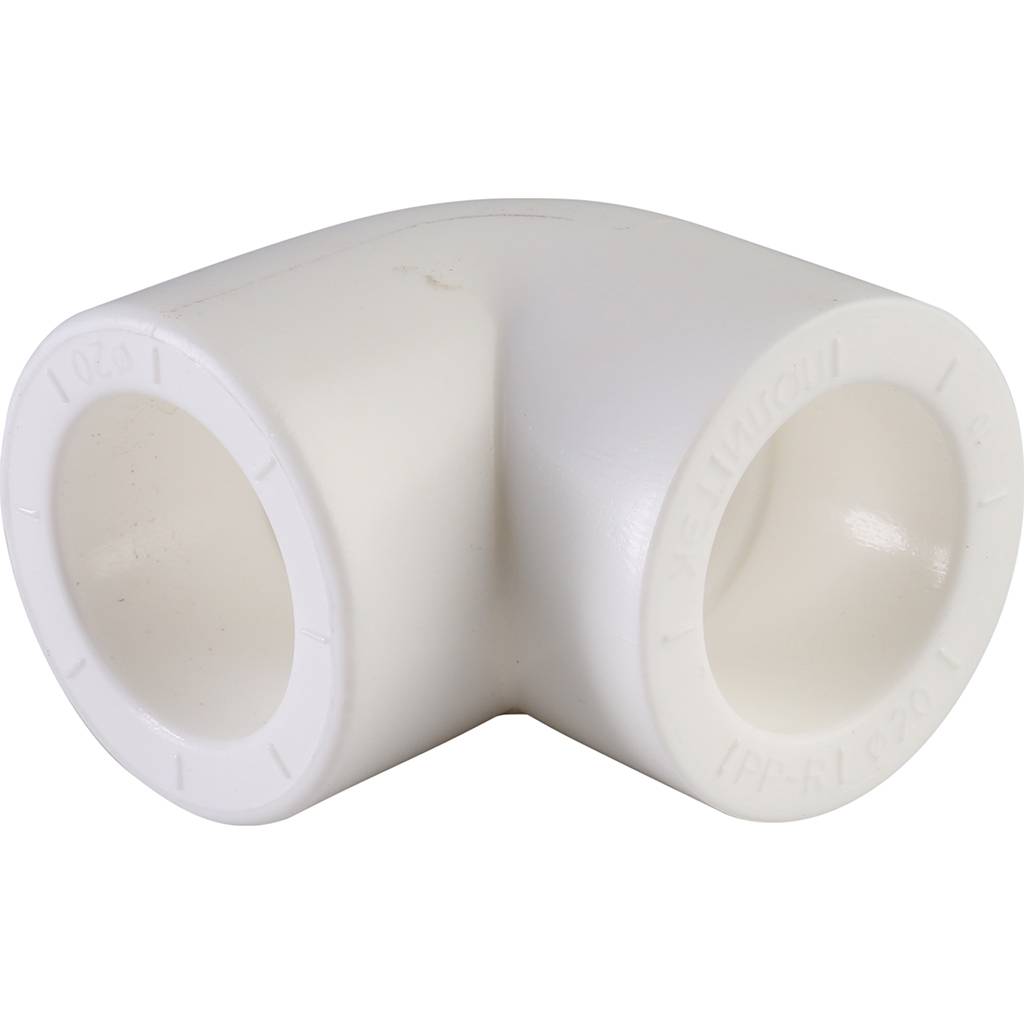 Угольник Политэк d=20 90* для полипропиленовых труб под сварку (цвет белый)