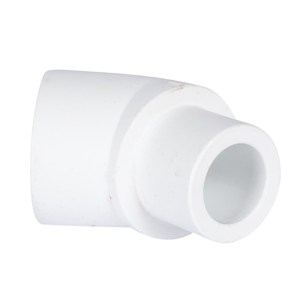 Угольник Политэк d=20 45* внутр./наруж.  для полипропиленовых труб под сварку (цвет белый), 9422002045