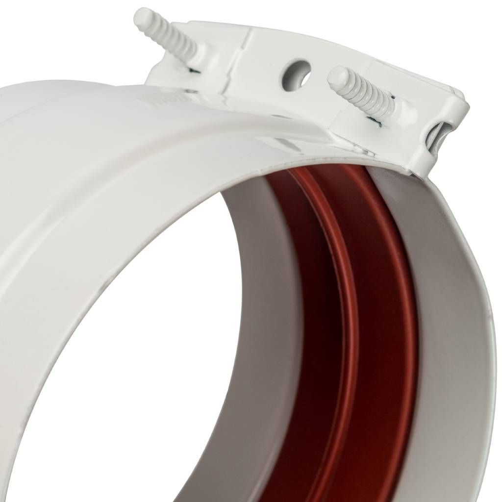 *SCA-0080-020136 STOUT Элемент дымохода соединительный адаптер внешний с рукавом для труб DN80  п/п, SCA-0080-020136