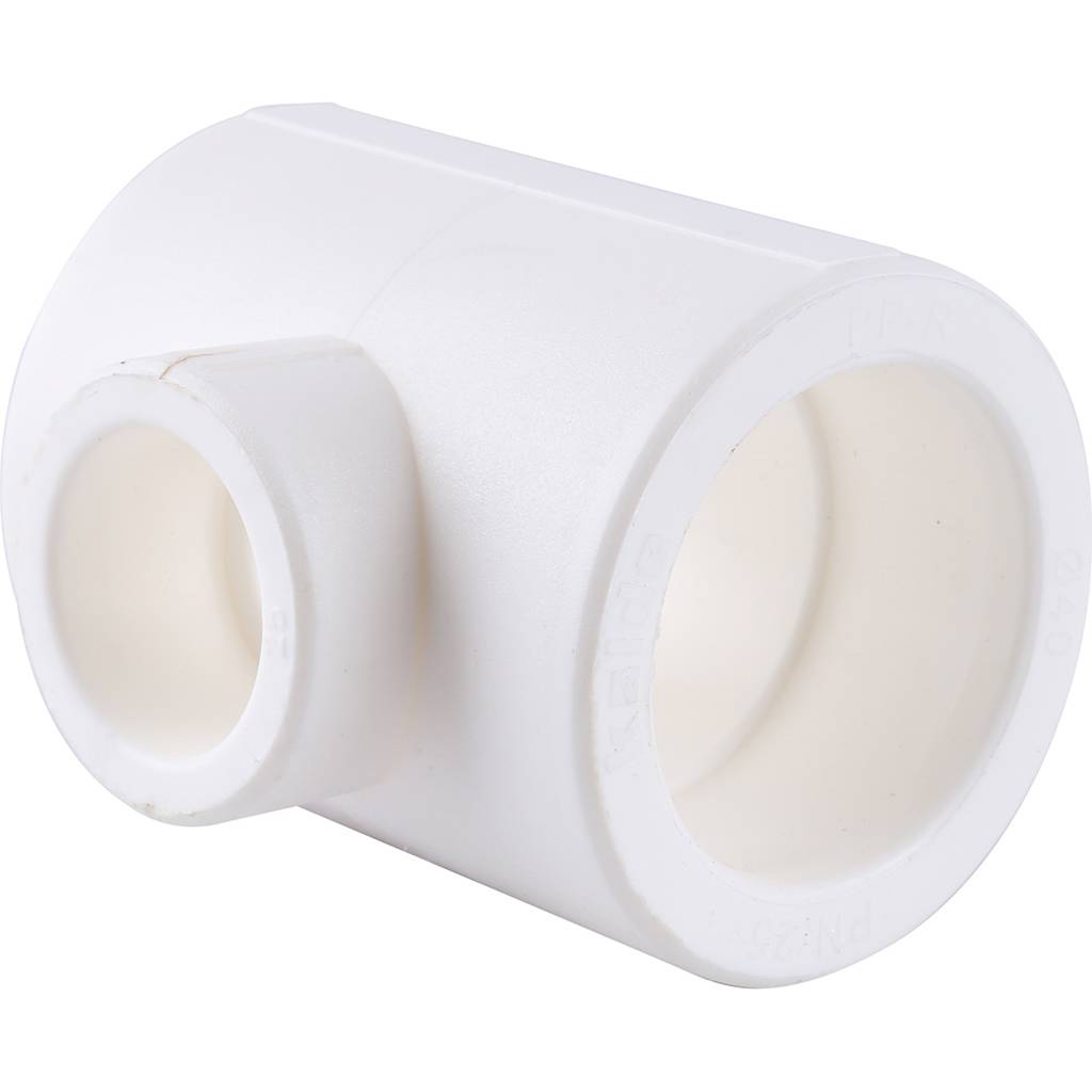 Тройник переходной Kalde 40х25х40 для полипропиленовых труб под сварку (цвет белый), 3212-tio-402540