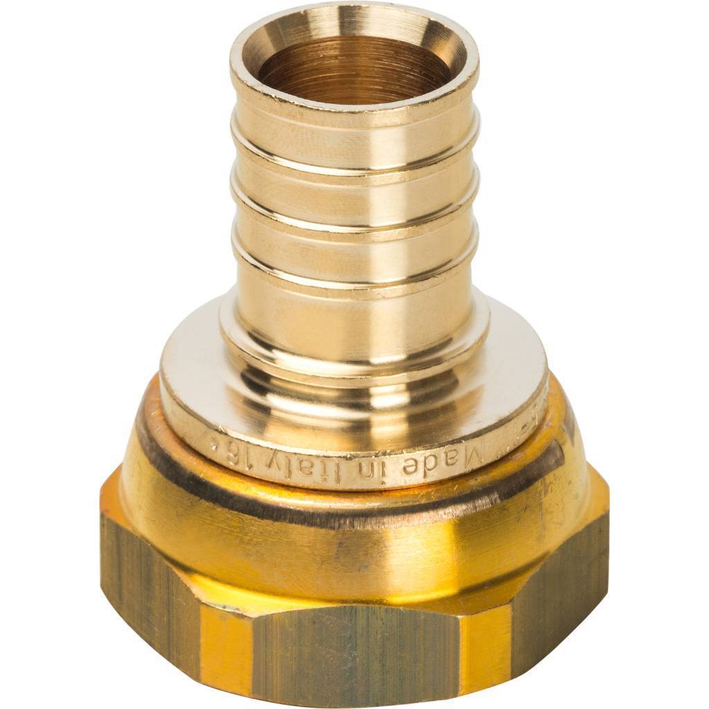 Переходник STOUT с накидной гайкой 25xG 1 для труб из сшитого полиэтилена аксиальный, SFA-0019-002510