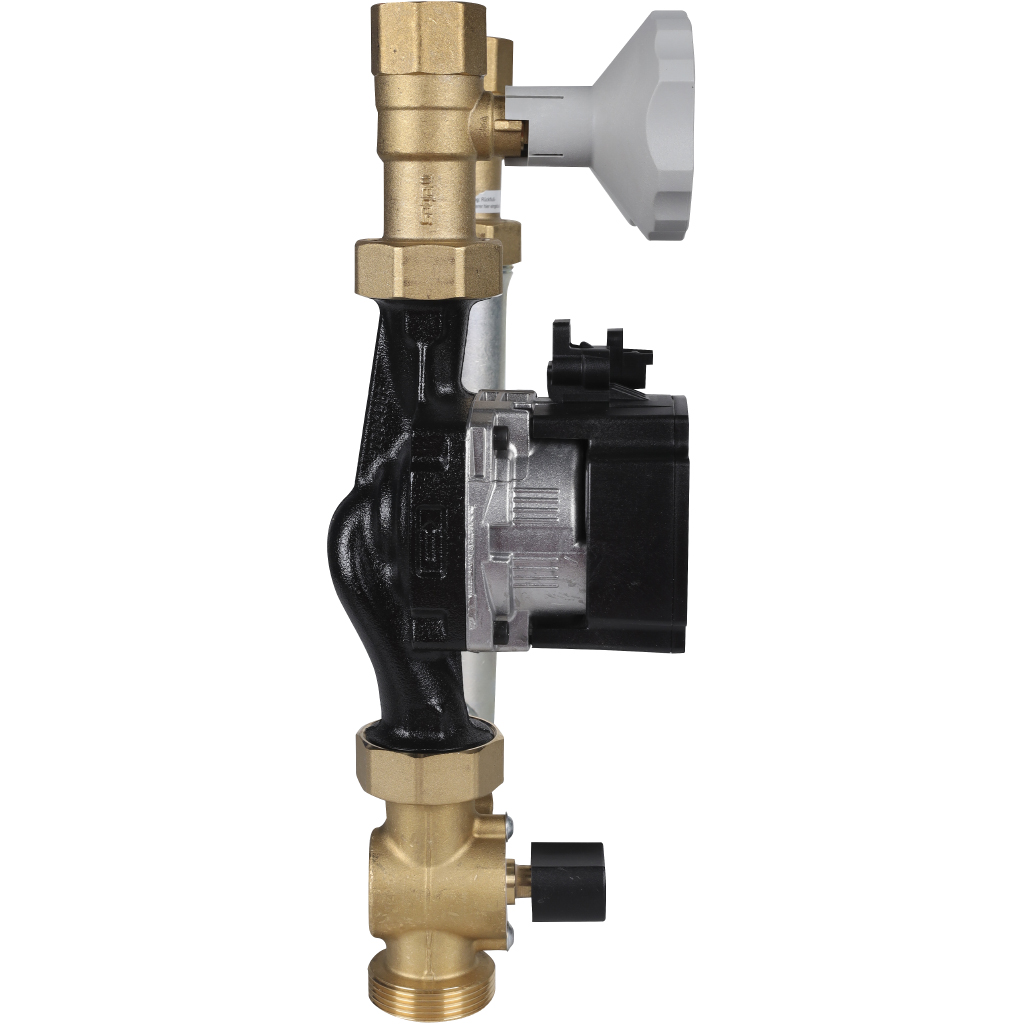 Насосная группа Meibes V-MK 1 с насосом Grundfos UPM3 Hybrid 25-70, со смесителем, подающая линия слева