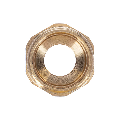 Муфта аксиальная, латунь, наружная резьба,20х3/4, желтый, RTP