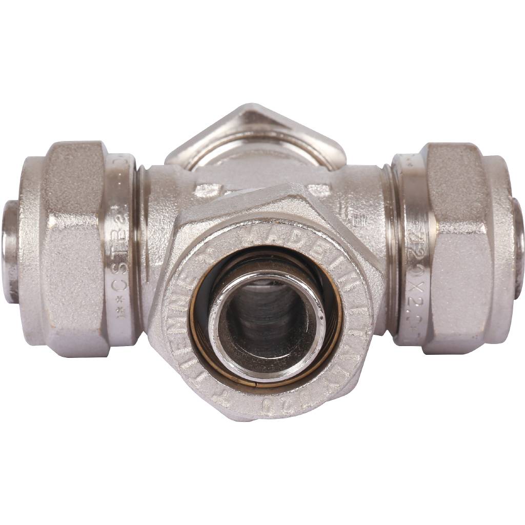 Крестовина TIEMME (20х2.0) для металлопластиковых труб винтовой, 1600088