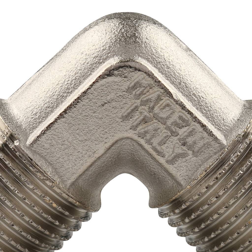 Угольник TIEMME НН никелированный 1/2х1/2 для стальных труб резьбовой, 1500264