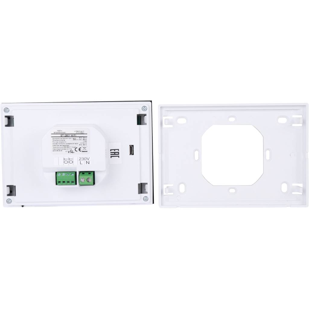 Комнатный регулятор с коммуникацией TECH OPENTHERM + коммуникации WI-FI, черный, ST-2801