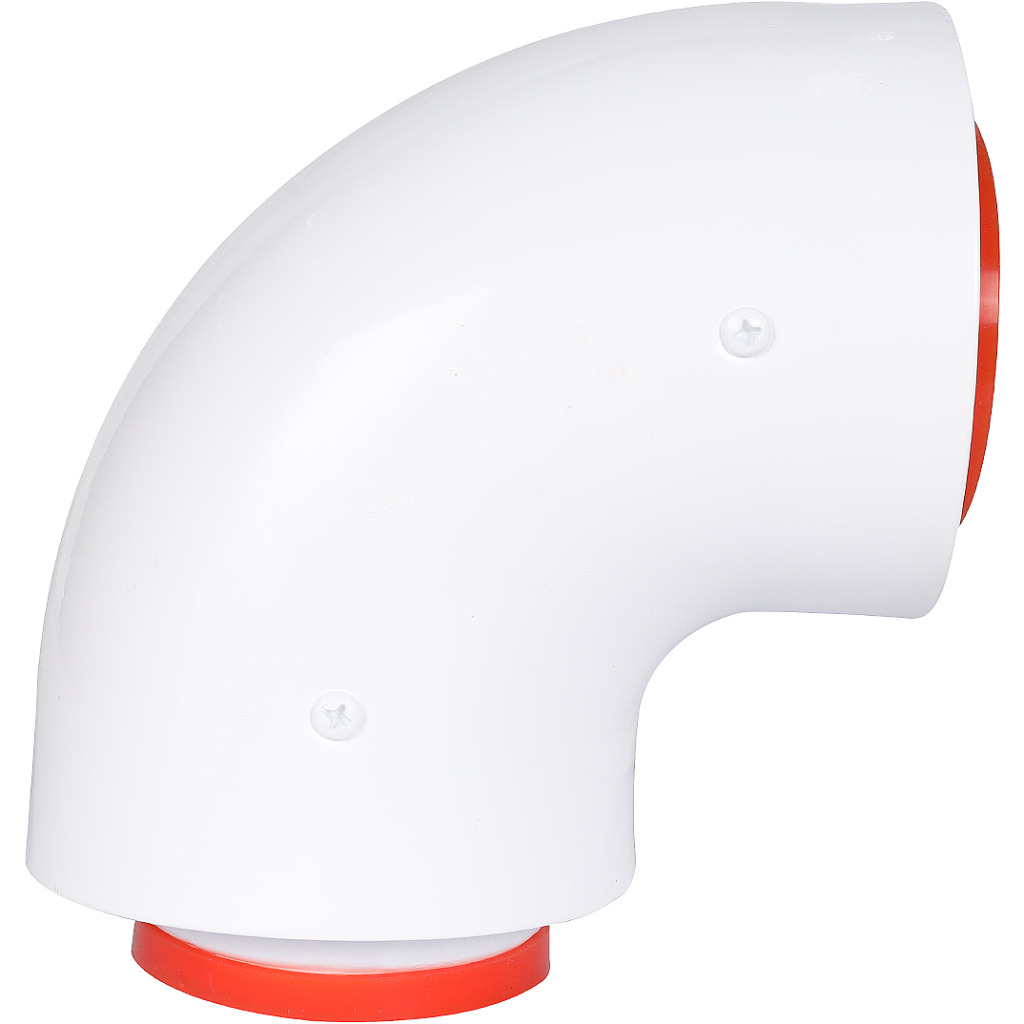 Начальный участок традиц. 90° коакс. ROMMER D60(м-м)/100(п-п) (Bosch, Buderus, Navien S/C/E, Baxi ECO Nova/Classic, Лемакс)в комплекте фланец, RCA-6010-240190