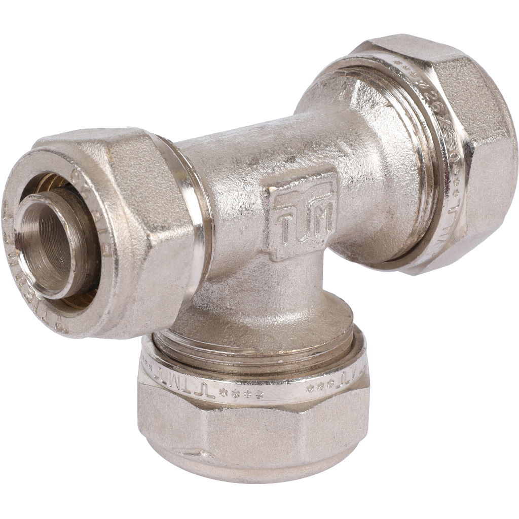 Тройник переходной TIEMME (26.3х26.3х20.2) для металлопластиковых труб винтовой, 1600090