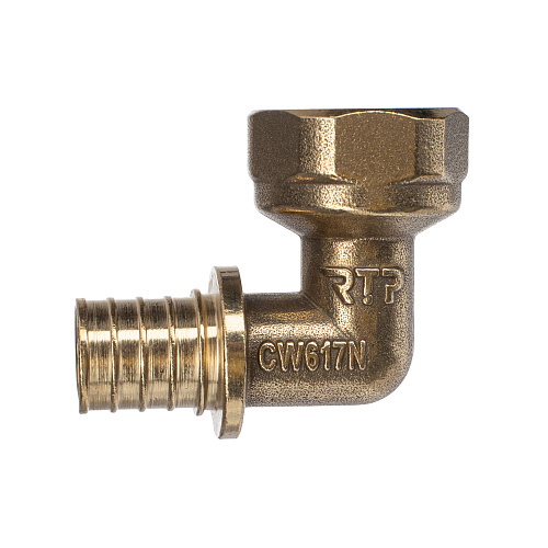 Угольник аксиальный, латунь, внутренняя резьба,20х3/4, желтый, RTP