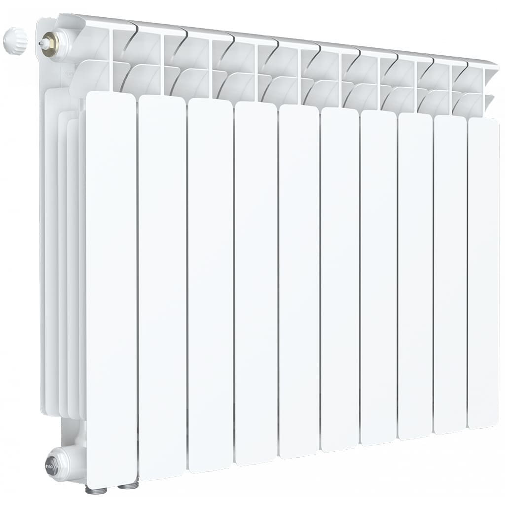 Радиатор биметаллический RIFAR BASE VENTIL 500 10 секции BVRL нижнее правое подключение (белый RAL 9016), 1RB50.VС-10