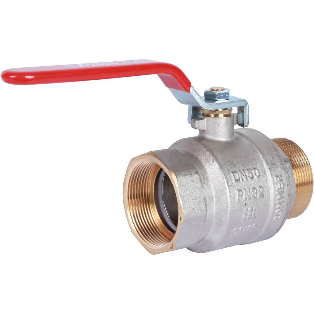 Кран шаровой ROMMER 2 ВН/НР, ручка рычаг, RBV-0002-0210350