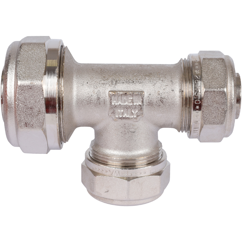 Тройник переходной TIEMME (32.3х26.3х26.3) для металлопластиковых труб винтовой, 1600095