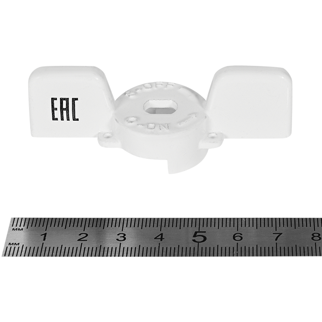 Ручка-бабочка STOUT для шарового крана STOUT 1 - 1 1/4  (Белая)