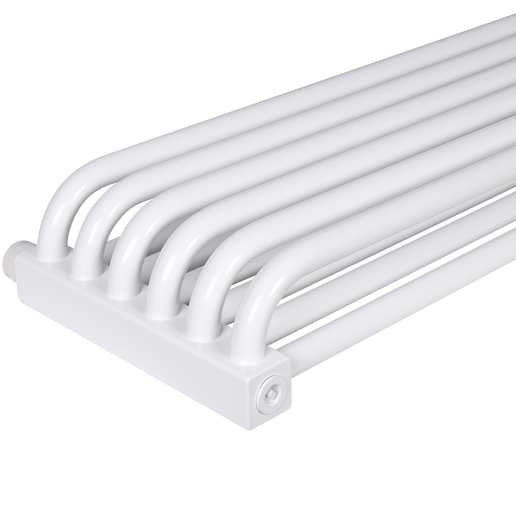 2-х трубчатый радиатор стальной ROMMER RST 2175/06 секций нижнее правое подключение RAL9016