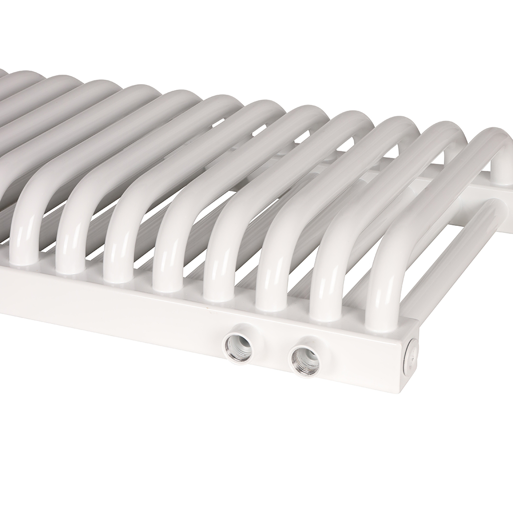 2-х трубчатый радиатор стальной ROMMER RST 2030/24 секции нижнее правое подключение RAL9016, RST-203024-020