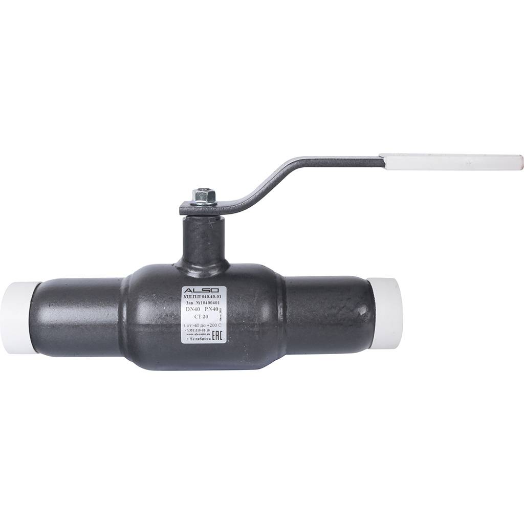 Кран шаровой ALSO КШПП Ду40 Ру 4,0 МПа из Ст.20 полнопроходной