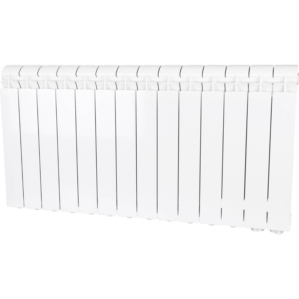 Радиатор алюминиевый Global VOX- R 500 14 секций нижнее правое подключение (белый RAL 9010), 169533