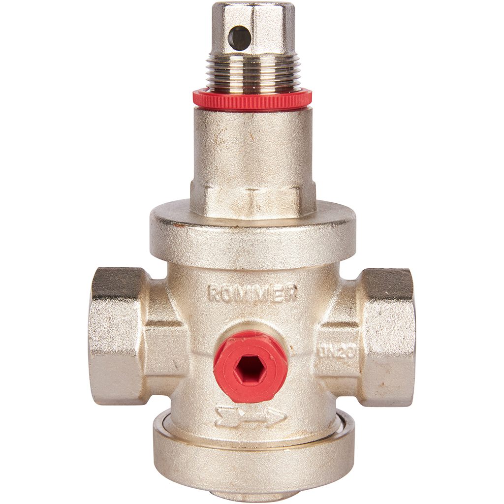 Редуктор давления ROMMER PN25 вн/вн 3/4  с выходом под манометр, RVS-0008-000020