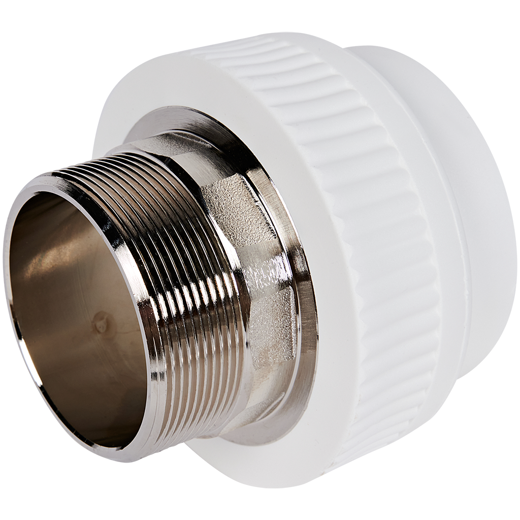 Муфта комбинированная Pro Aqua d= 75-2.1/2 PP-R под ключ НР Белая