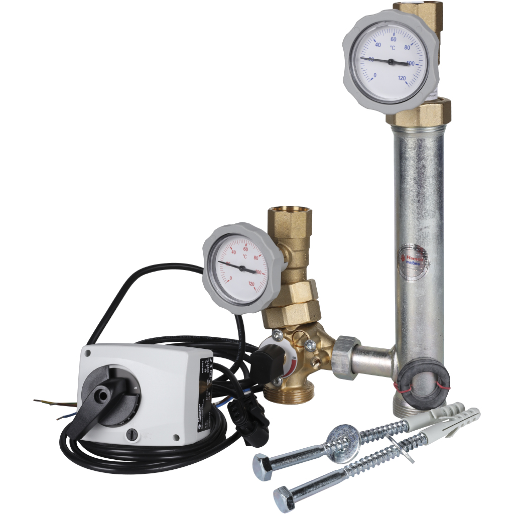 Насосная группа Meibes Поколение 8 MK 1”, смесительная, без насоса, в комплекте с сервоприводом, ML66831EAMRU