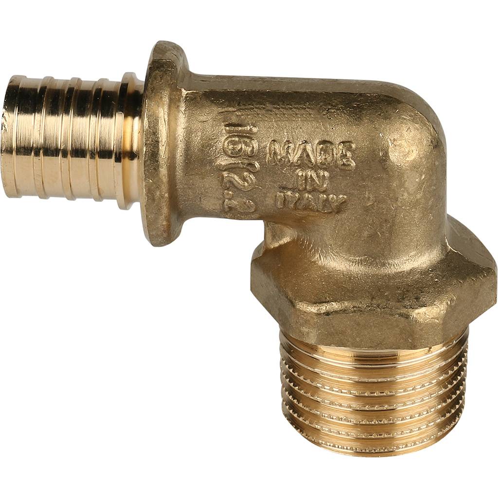 Угольник-переходник STOUT с наружной резьбой 16xR 1/2 для труб из сшитого полиэтилена аксиальный, SFA-0005-001612