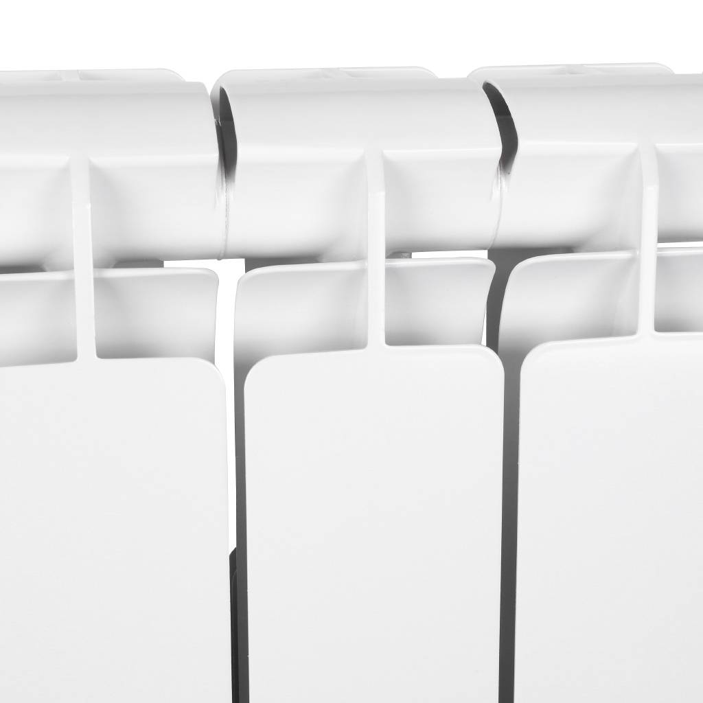 Радиатор алюминиевый STOUT Bravo 500 6 секции нижнее правое подключение (белый RAL 9010), SRA-0120-050006