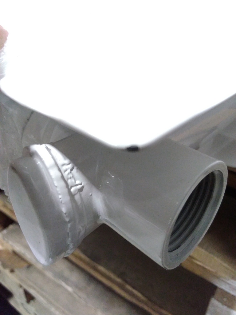 Уцененный товар (скол краски на ламели, замятие ламели  (БОЙ СКЛАДА)): Радиатор алюминиевый ROMMER Profi 500 8 секции (AL500-80-80-100) (RAL9016), RAL-1210-050008