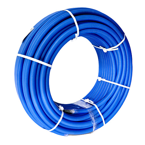 Труба EVOH PE-Xa в гофроизоляции 16х2,2х23, 100м синяя, RTP