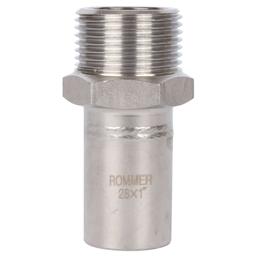 Вставка переходная НПр-НР ROMMER 28х1 из нержавеющей стали прессовой