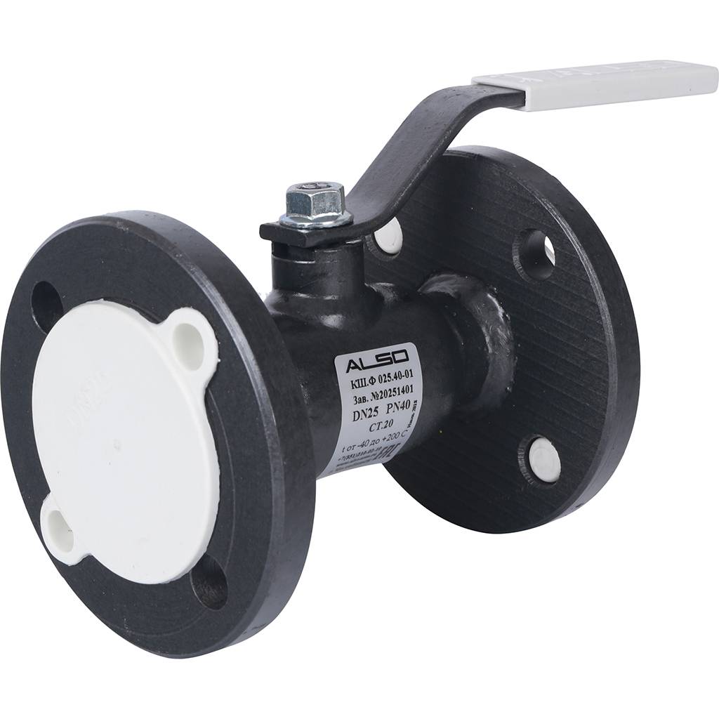 Кран шаровой ALSO КШФ Ду25 Ру 4,0 МПа из Ст.20, КШ.Ф.025.40-01