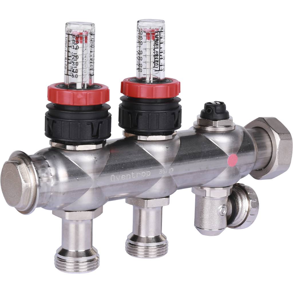 Группа коллекторная Oventrop Multidis SF 2 со встроенными ротаметрами на 2 контура