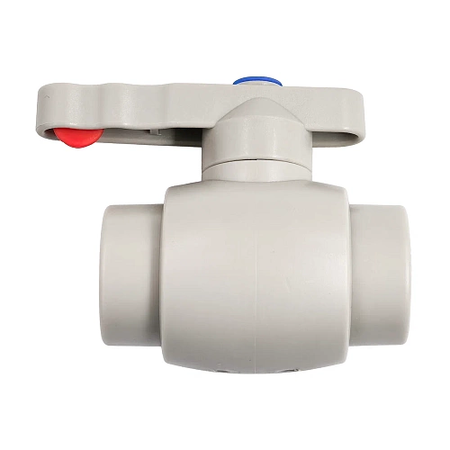 Кран шаровой полный проход PPR 25,  серый, РТП