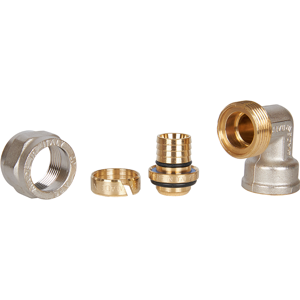 Угольник-переходник STOUT с внутренней резьбой 1/2 х20 для металлопластиковых труб винтовой, SFS-0007-001220