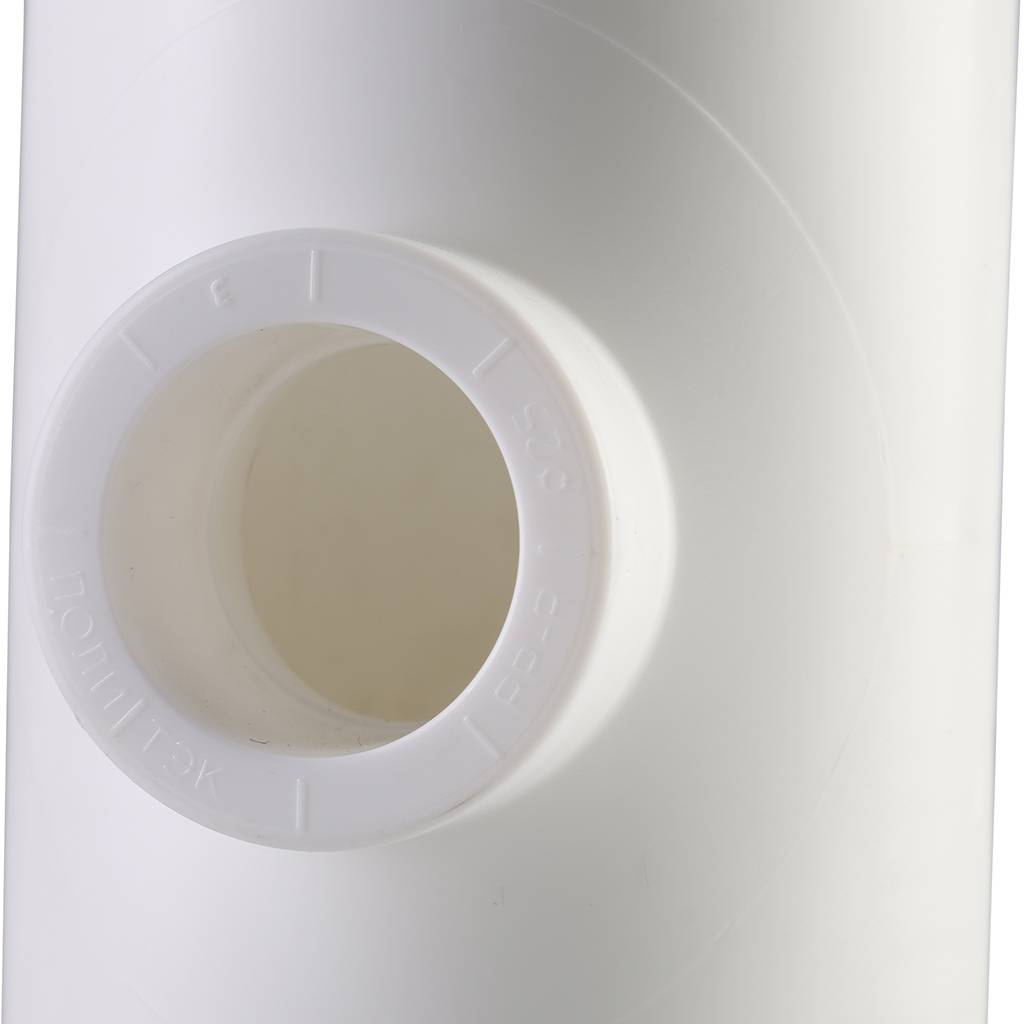 Тройник переходной Политэк 50х25х50 для полипропиленовых труб под сварку (цвет белый), 9300502550