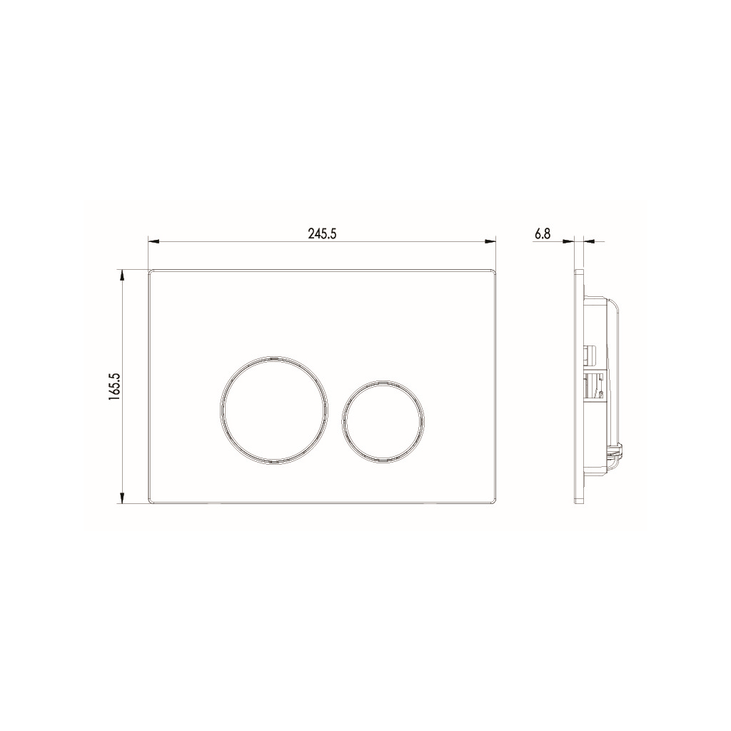 Панель смыва РЕХАУ NOVA ORB STEEL с круглыми клавишами с покрытием против отпечатков пальцев, нержавеющая сталь, брашированный графитовый, матовый, 19102621001