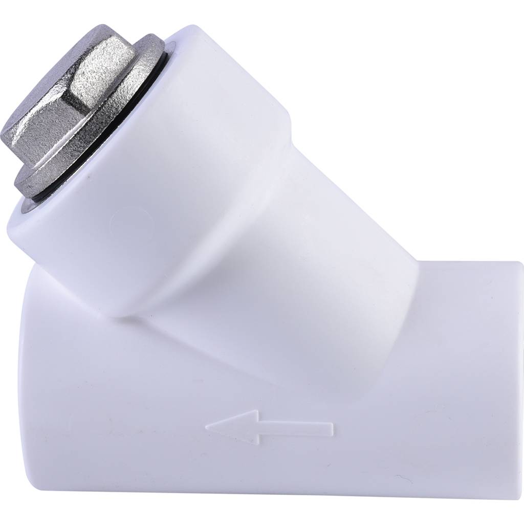 Фильтр Политэк d=25 (соединение муфта-муфта) для полипропиленовых труб под сварку (цвет белый), 9100302534