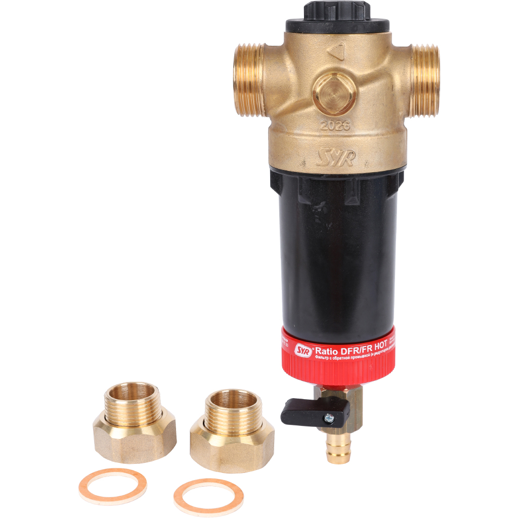 Фильтр с обратной промывкой SYR Ratio FR-Н DN 20 для горячей воды, 5315.20.003