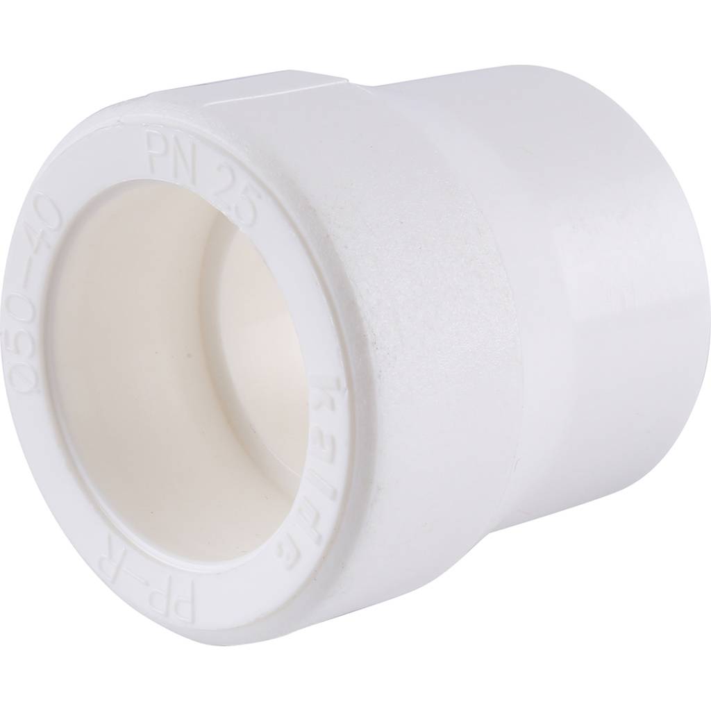 Муфта переходная Kalde 50x40 для полипропиленовых труб под сварку (цвет белый), 3212-rdc-504000