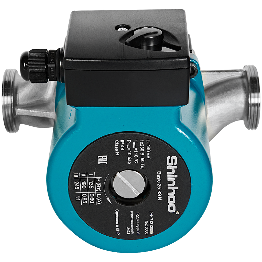 Циркуляционный насос SHINHOO BASIC 25-8S N 180 1x230V